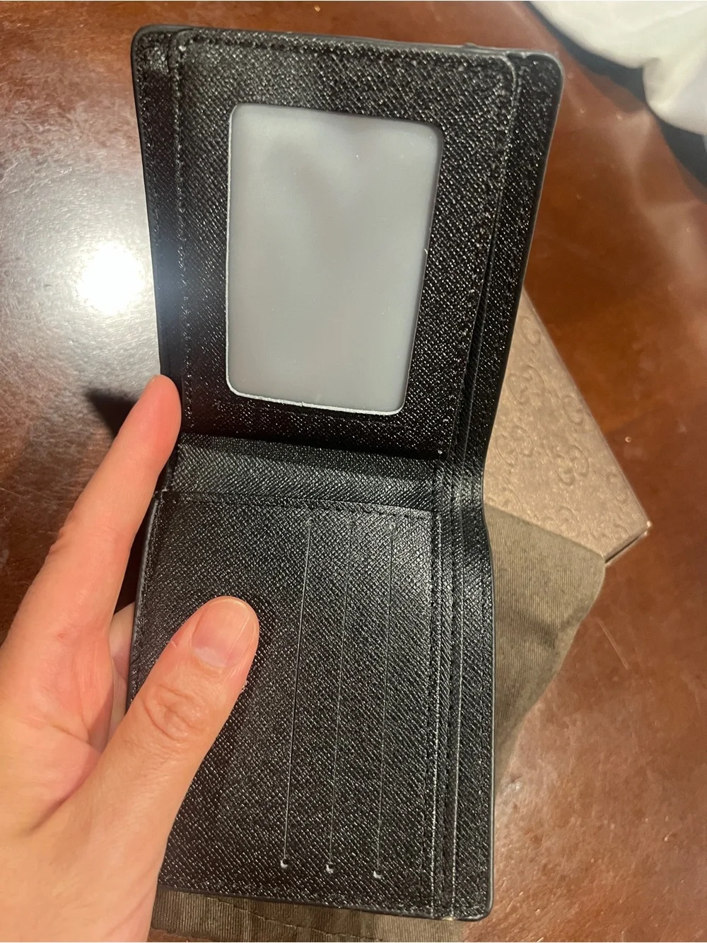 Men's Black Wallet with Tiger Print